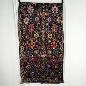 Metropolitan Museum of Art Silk Blend Scarf Art Deco Floral Design